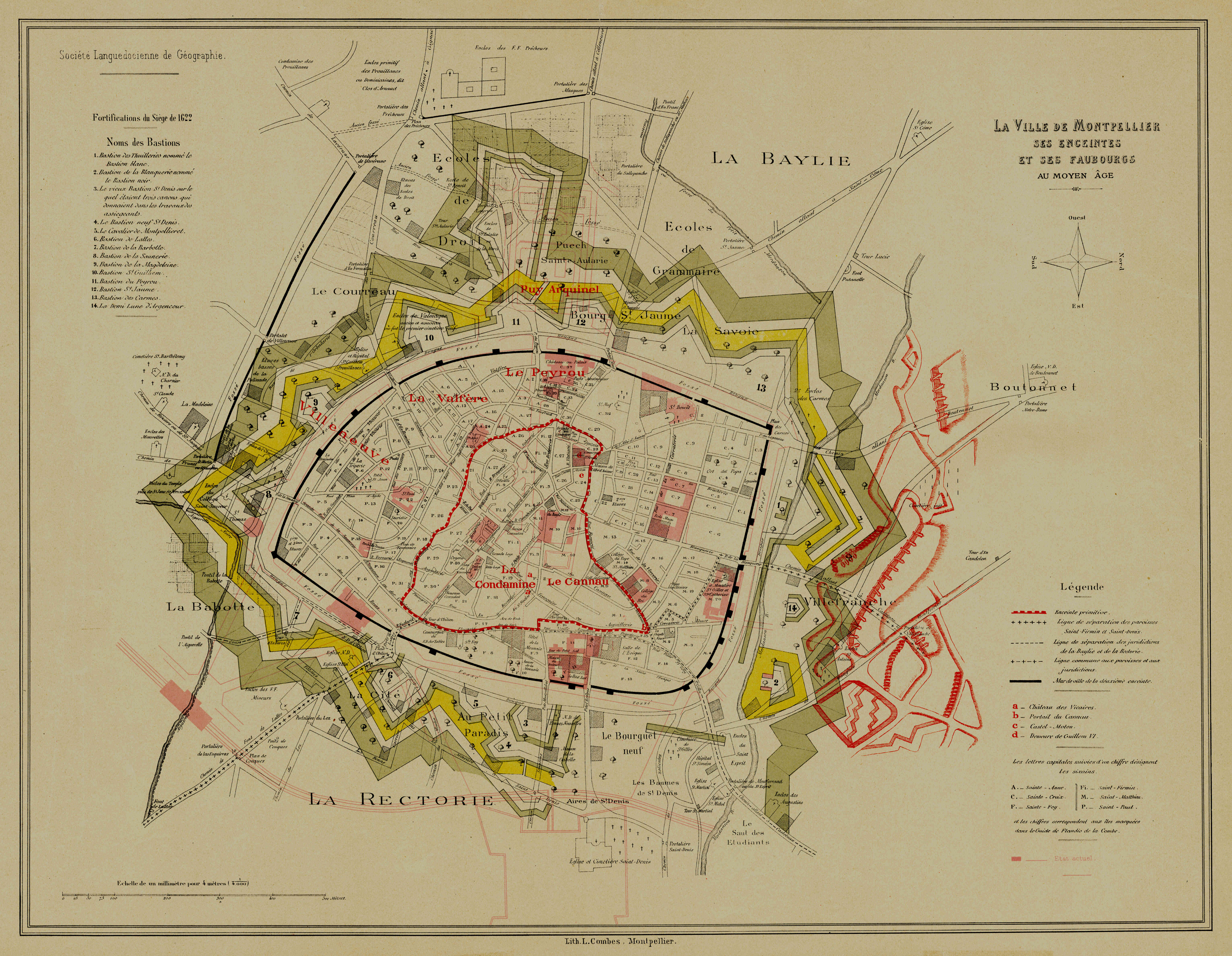 Cartographies et plans anciens de Montpellier - Ville de Montpellier