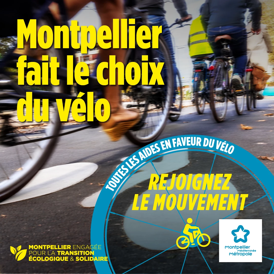 affiche aide vélo Montpellier métropole