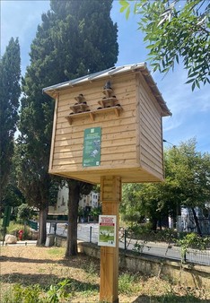 Un pigeonnier contraceptif inauguré parc Tastavin